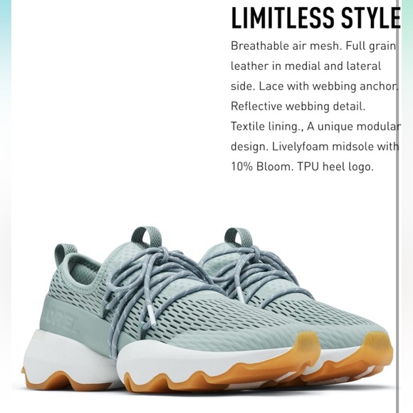 Sorel Women's Kinetic Impact Lace Shoe | Size 7 | Crushed Blue / White - Picture 6 of 10